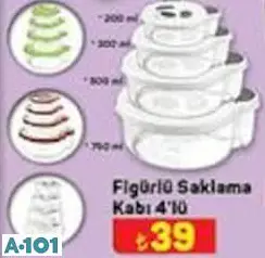FİGÜRLÜ SAKLAMA KABI 4'LÜ FİGÜRLÜ SAKLAMA KABI 4'LÜ
